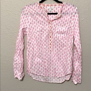 JCrew pink pattern buttondown